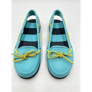 Crocs BEACH LINE Comfort Close Toe Slip On Flat Boat Loafer Shoes Sz 6